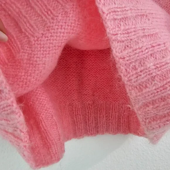 American VTG Womens Sz M Hand Knit Beaded Sweater Pullover Maple Leafs Holiday - Picture 6 of 12